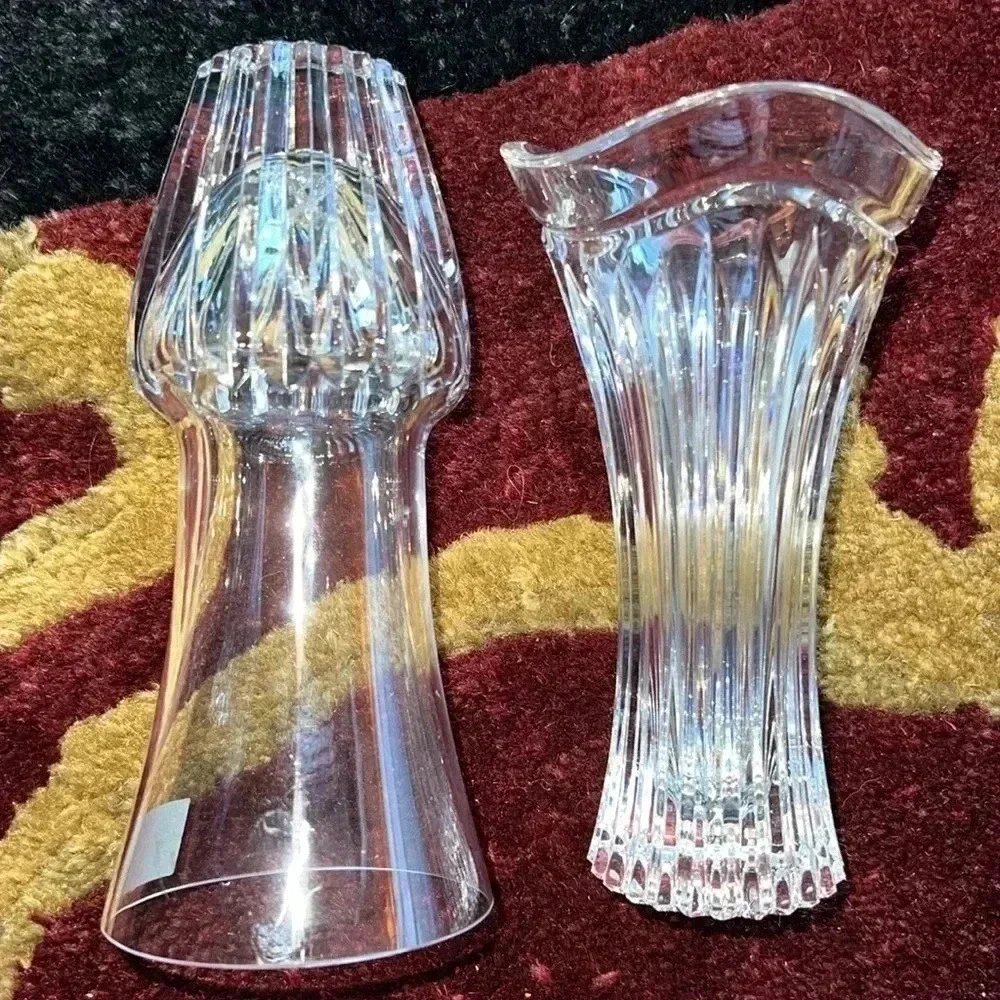 MIKASA CRYSTAL 2 Mini Bud Flower Vases Set of Two